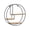 Black & Natural, variant on MH London Lemar Round Wall Shelves Set, 3 Tier Solid Wood Floating Shelf with Metal Frame for Bedroom Kitchen or Living Room Walls, 19.5 in Diameter, Bronze