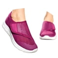 thumbnail image 3 of Xiaoxatg Women's Casual Shoes Lightweight Solid Color Sneakers for Spring and Summer Outdoor Activities Comfortable Walking Footwear 6.5 Hot Pink, 3 of 9
