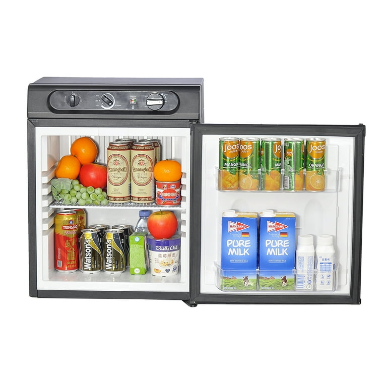 SMETA 1.4 Cu ft Mini Fridge, 3-Way RV Propane Compact Refrigerator for RV,  Truck, Trailer 