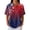 #02 Dark Blue, variant on Usa Flag 250 Years Of Freedom Shirts for Women United States Stars and Stripes Print Button Down V-Neck Polo Shirts Independence Day Classic Fit Stretchy Daily Summer Tees,3XL,#02 Red