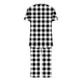 thumbnail image 5 of Otvok Womens Short Sleeve Sleepshirt and Pants Sets Loungewear Pajamas with Pockets, 5 of 6