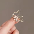 thumbnail image 2 of GKNET Gold Color Hollow Dog Brooch High-end Suit Brooch Pins Korean Style Cors_yi, 2 of 7