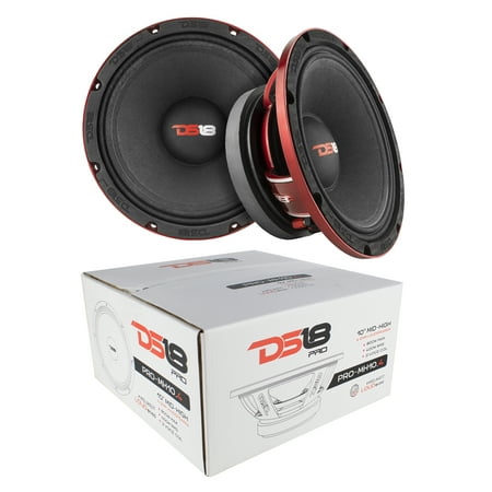 2x DS18 10″ 1600W Mid High Loudspeaker Pro Car Audio 4 Ohm