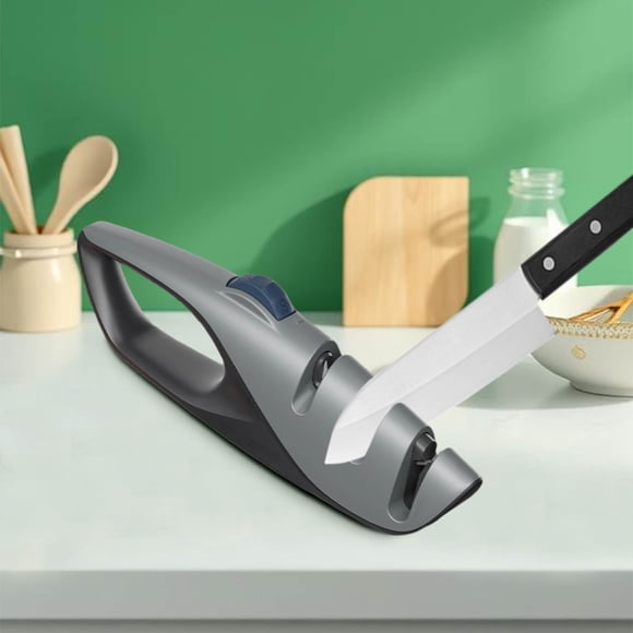 Sokhug Aiguiseur de Couteaux Premium 3-en-1 avec Bouton d'Angle Réglable - Outil d'Affûtage Manuel pour Couteaux et Ciseaux de Cuisine