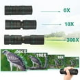 thumbnail image 2 of Monocular TelescopeSuper Telephoto Zoom Monoculars - 4K 10-300x40mm HD And Anti-Fog Monocular Telescope For Adults Kids, Night Vision Monoculars For Bird Watching Black, 2 of 9