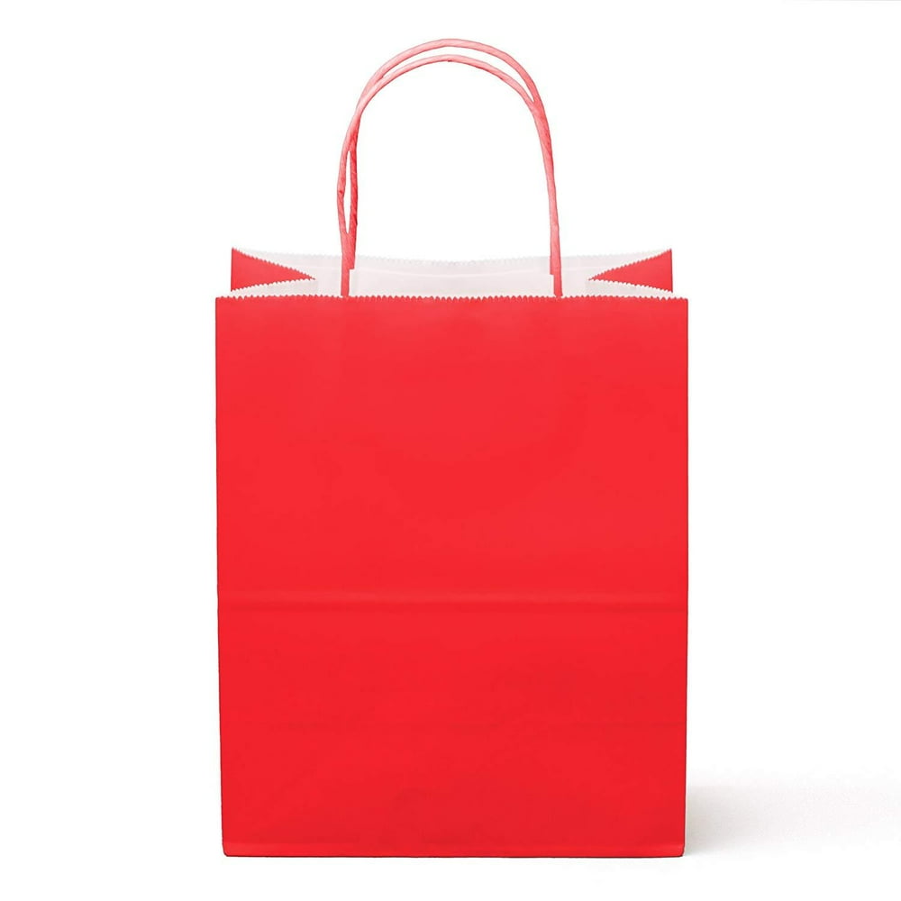 Download Medium Red Paper Gift Bags with Handles - Pack of 12 - Walmart.com - Walmart.com