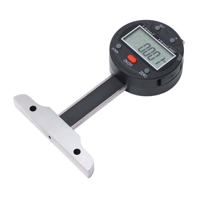 Electronic Depth Meter, LCD Display Mm in Units USB Data Transfer High Accuracy Electronic Depth Gauge for Woodworking Metalworking