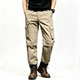 thumbnail image 2 of Men Stretch Multi Pocket Cargo Pants Straight Leg Zip Off Water Repellent Lightweight Travel Pants, 2 of 9