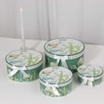thumbnail image 3 of Efavormart Set of 4 Greenery Theme Nesting Gift Boxes With Lids, Round Stackable Heavy Duty Cardstock Keepsake Boxes, Cupcake Dessert Display Stand - 5",7",8",9", 3 of 5