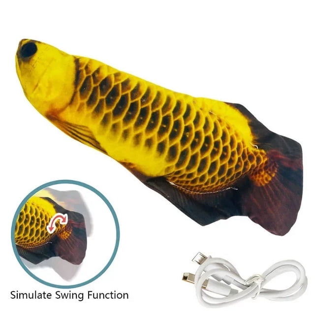 New Cat Toy Electric Fish Will Jump and Move To Sleep Fake Fish Electric Pat Fish Toy Fish F