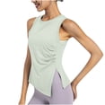 thumbnail image 1 of AherBiu Débardeurs d'Entraînement pour Femmes Col Rond Fendu Sans Manches Léger Séchage Rapide T-Shirts, 1 of 6