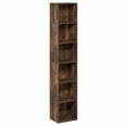 thumbnail image 5 of Furinno LUDER 6-Tier Narrow Bookcase with Open Shelves, 9.4 x 12.1 x 63.3 Inches, Amber Pine, 5 of 5