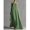 Olive Green-L, variant on Olive Green Striped Linen-Blend Sleeveless Halter Maxi Slip Dress