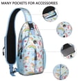 thumbnail image 3 of Hedgehog and enchanted forest scene Artistic hedgehog illustration Floral Print Sling Backpack Travel Daypack, Adjustable Shoulder Strap, Lightweight and Durable, Ideal for Daily commuting, travelers, 3 of 4