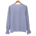 thumbnail image 6 of Breezora Women's Casual V Neck Long Sleeve Shirt Simple Fall Fashion Soft Comfort T Shirt Style Top S Size Light Violet, 6 of 7