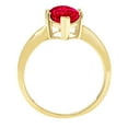thumbnail image 3 of 2.5 ct Marquise Cut Simulated Ruby Solitaire 14K Yellow Gold Womens Engagement Ring, 3 of 4
