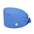 thumbnail image 1 of Sonducket Gorros de fregado, gorro con estampado de flores de Color sólido, gorros para el cuidado del salón de belleza, banda para el sudor Sombreros Azul claro Sonducket AP011097-02B, 1 of 6