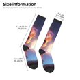 thumbnail image 4 of Vsdgher Dreamy Forest Elf Print Thigh High Socks Extra Long Stretchy Sock Women Over Knee High Opaque Stocking Daily Wear, 4 of 5