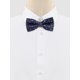 thumbnail image 2 of CORBATA DE LUCES para hombres con lunares, corbata preatado para bodas y negocios en azul marino y blanco, 2 of 5