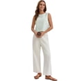 thumbnail image 7 of DARING DIVA Women's Gingham Summer Crop Tank Tops Button Back Sleeveless Shirts M Green, 7 of 7