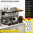 thumbnail image 3 of SAYFUT 2 Tier Dish Drying Rack, Drainer Shelf Utensils Holder Stainless Steel Display Stand Kitchen Space Saver Washing Organizer for Kitchen Counter, Single Slot/ Double Slot, 3 of 7