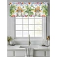 thumbnail image 4 of Tropical Gnome Valances for Windows, Rod Pocket Kitchen Valance Curtains - Soft & Washable Small Window Treatment for Living Room,&nbsp;Bathroom, Summer Leaf Floral, 54x18inch, 4 of 9