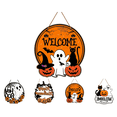 thumbnail image 4 of Black Cat Halloween Wooden Door Sign, Pumpkin Ghost Black Cat Bat Wall Decor, Vintage Carved Hanging Plaque for Front Door Mantel Party Home Decoration (Black Cat), 4 of 11