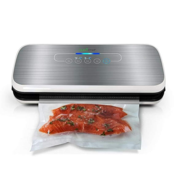Vacuum Food Sealer, Sous Vide Vacuum Sealer, Food Savors, Automatic Vacuum Air Sealing System for Food, Dry & Moist Food Modes, Includes Starter Kit w/ Vacuum Bags & Wine Stopper C