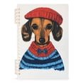 thumbnail image 7 of FORMRS 1-Subject Spiral Notebook 8" x 5" College Ruled 60 Refillable Sheet A5 Hard Cover, Cute Dog Artist, 7 of 7