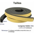 thumbnail image 2 of Foam Insulation Tape, Closed Cell Foam Strip For Weatherproofing And Soundproofing, High Density, Non-Slip, Shock Absorbing, For Indoor And Outdoor Use (2 Rolls), 2 of 5