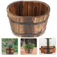thumbnail image 2 of Wood Planter Craft Household Decorative Artificial Flower Pot Succulent Plant Pot Container, 2 of 2