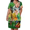 thumbnail image 3 of Vestido holgado con bolsillos y estampado artístico vintage del Mago de Oz, vestido de verano para mujer 2025, vestido para mujer, traje de verano para mujer, 3 of 7