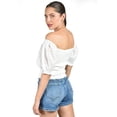 thumbnail image 3 of Blusa smock con manga bordada Roman Fashion/Juvenil, 6314 (Blanco) blanco M, 3 of 5