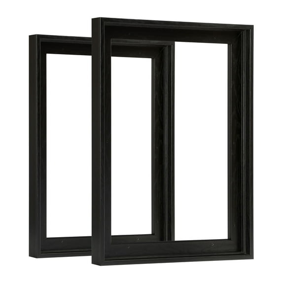FOLKOR Floating Frame for 12x16 Inch Canvas Painting 0.6-0.8” Deep, 2 Pack Floater Frame for Canvas Prints, Art frame for Wall Prints Diamond Painting Paint by Numbers (Black)