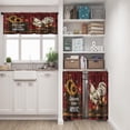 thumbnail image 6 of Farmhouse Kitchen Window Curtains Valance and Tier Set 36 Inch, Farm Rooster and Sunflower 3 Piece Window Treatment Tiers for Living Room Bedroom Vintage Red Kitchen Decor Drapes, 6 of 6