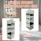 thumbnail image 3 of Organizador colgante de armario de 4 estantes, estantes de almacenamiento colgantes, estantes colgantes plegables para armario con cintas mágicas, gris, 3 of 5