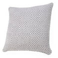 thumbnail image 6 of LR Home Ox Bay Hand-Woven Gray/White Diamond All-Natural Cotton Pillow Cover, 6 of 9