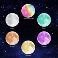 thumbnail image 4 of Gwong Decoración hogareña 40 cm Luminoso Redondo Moon Etiqueta de la pared Bebé Dormitorio Decoración Decoración de la sala de estar Gwong 21037785, 4 of 7