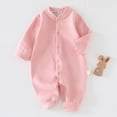 thumbnail image 2 of CAUYDY Preemie Girl Coming Home Outfits Baby Clothing Fall Winter Newborn Long Sleeve Sleepers Infant Girls Cute Romper Bodysuit 0 3 6 9 12 18 24 Months Sizes 2-4 Months,Pink, 2 of 8