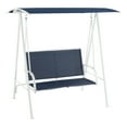 thumbnail image 3 of Mainstays Canopy Steel Porch Swing - Blue/White, 3 of 9