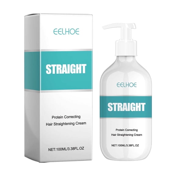 FSTDelivery Up to 50% Off! Hair Straightening Cream Hair Relaxer Hair Straightening Cream Permanent Hair Gloss Hair Protein Hair Straightener Cream 100ml Christmas Gifts for Women