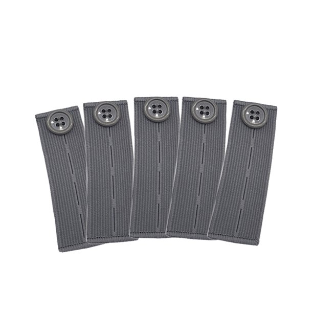 Yuarrent Banda para el vientre Pantalones de maternidad cómodos Extensor de cintura elástica con botones Agujeros Rectángulo Lavable azul profundo Tela de costura y artesanía gris Yuarrent HA060142-03