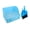 Blue, variant on DVWY Square Plastic Rabbit Litter Box (with Grid), suitable for use inside cages for rabbits, guinea pigs, ferrets, and chinchillas, off-white