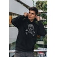 thumbnail image 3 of Skull & Crossbones Silhouette Black Adult Pullover Hoodie, 3 of 6
