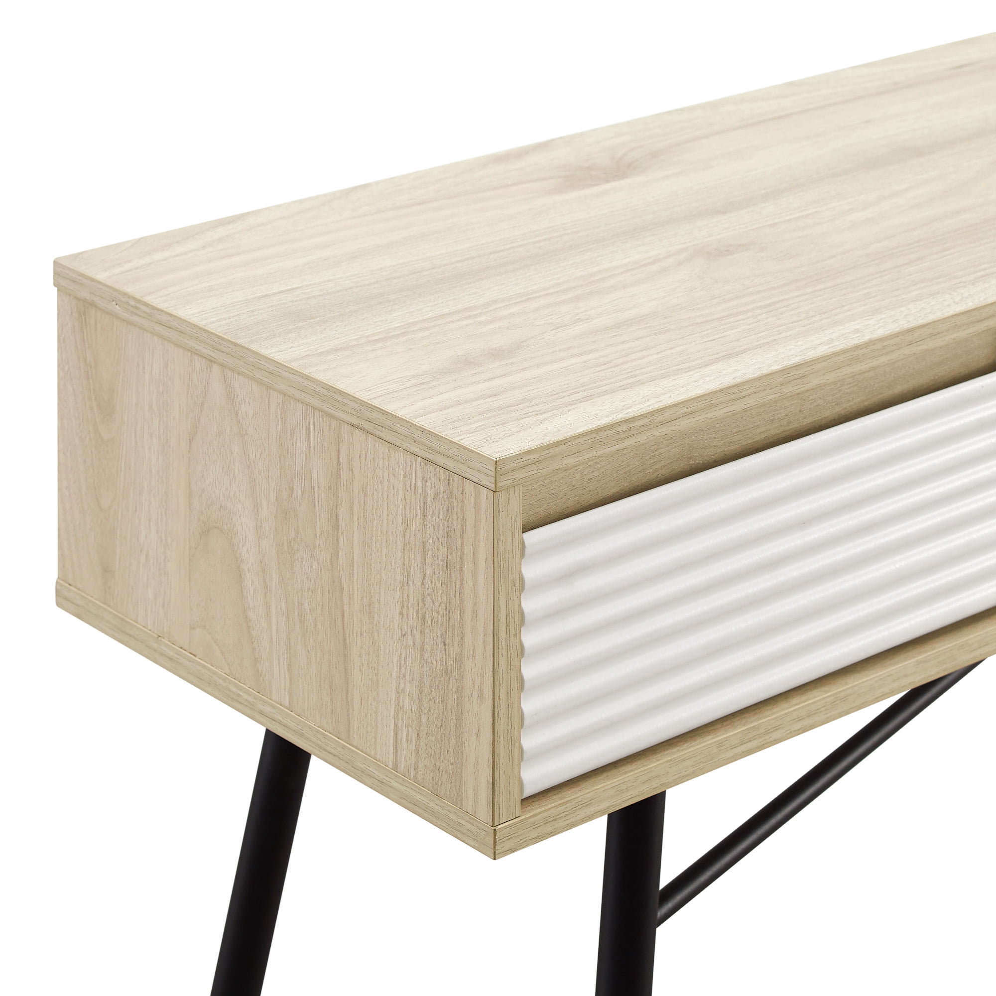 Manor Park Modern Fluted Drawer Entry Table, Birch