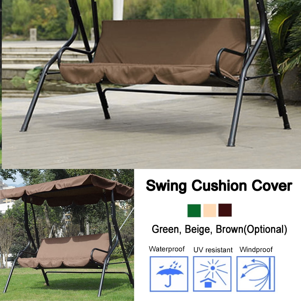 Cushion Cover Courtyard Swing Seat Replacement 3-Seat Protection 59x59x3.9Inch 