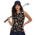 thumbnail image 4 of Yuyamidu Xmas Tree Women's Sleeveless Golf Shirts Snowflake Athletic Tennis Shirts Christmas Quarter Zip Golf Clothes Workout Tank Tops Pullover Size XL, 4 of 8