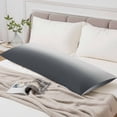 thumbnail image 4 of Grey Ombre Body Pillow Cover, Pillowcase Protectors with Zipper, Breathable Decorative Throw Pillow Case Cover, Gray White Gradient Modern Abstract Art Pillow Shams for Couch Sofa 20x54Inch, 4 of 8