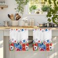 thumbnail image 4 of 4th of July Floral Kitchen Towels Set of 2, Blue Red Independence Day Stars Absorbent Dish Towels for Kitchen, Microfiber Hand Towel, Quick Drying Tea Towel for Cleaning Decorative Dishcloths, 4 of 7