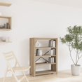 thumbnail image 1 of vidaXL 4-Tier Bookcase 80x30x110 cm Solid Wood Acacia, 1 of 5